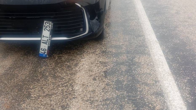 Köpeğe çarpan araç kaza yaptı: maddi hasar oluştu