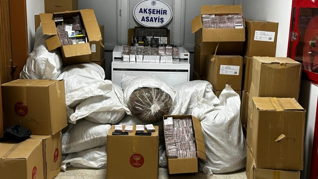 Akşehir'de kaçak tütün operasyonu