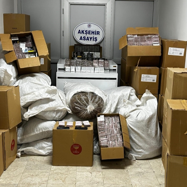 Akşehir'de kaçak tütün operasyonu
