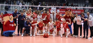 Aras Kargo Spor Kulübü Kadın Voleybol Takımı play-off maçını galibiyetle tamamladı