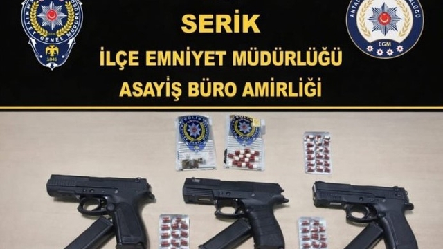 Serik'te silahla ateş ederek kamu güvenliğini tehlikeye sokan 7 kişi tutuklandı