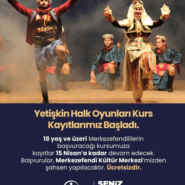 Merkezefendi'de yetişkin halk oyunları kurs kayıtları başladı