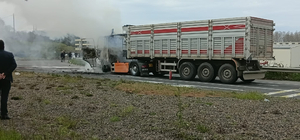 Ordu'da TIR yangını