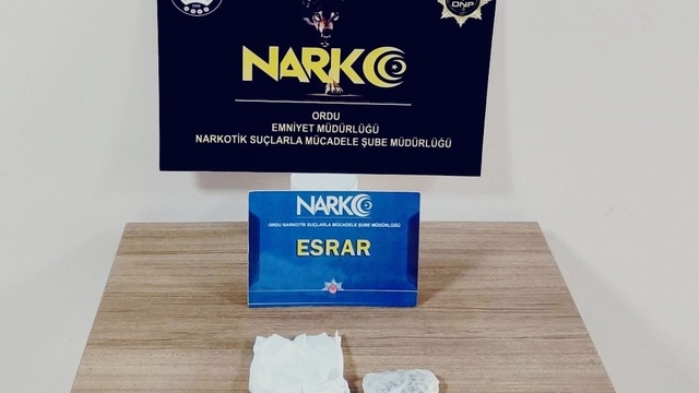 Ordu'da uyuşturucu operasyonunda 1 tutuklama