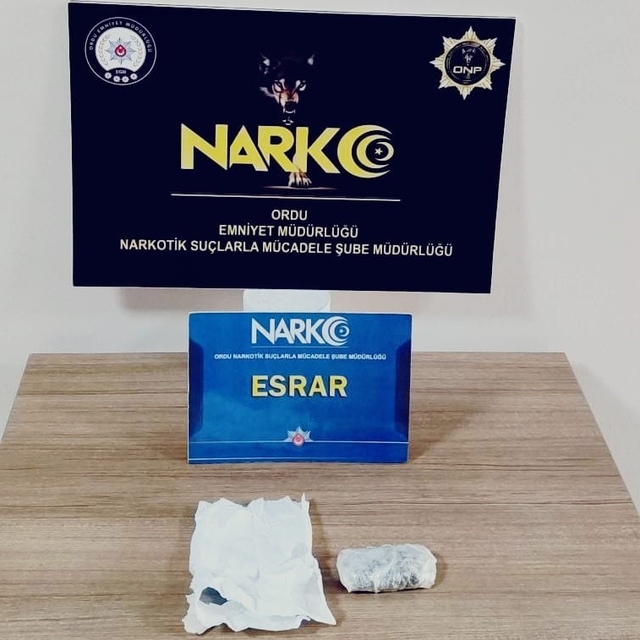 Ordu'da uyuşturucu operasyonunda 1 tutuklama