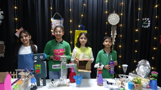 Kilis'te "Atıktan Sanata" sergisi: Öğrenciler atıkları sanata dönüştürdü