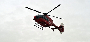 Beypazarı'nda hava ambulansı beyin kanaması geçiren hasta için havalandı