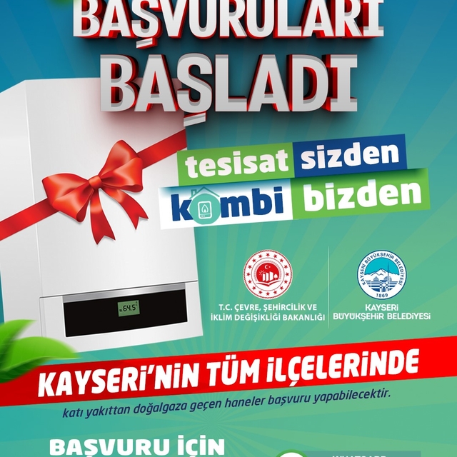 Başkan Büyükkılıç'tan çevreci hamle: 'Tesisat Sizden, Kombi Bizden' projesi...