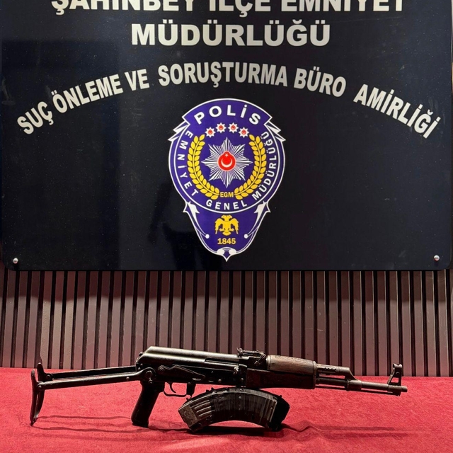 Gaziantep'te ruhsatsız tüfek bulunduran kişi yakalandı