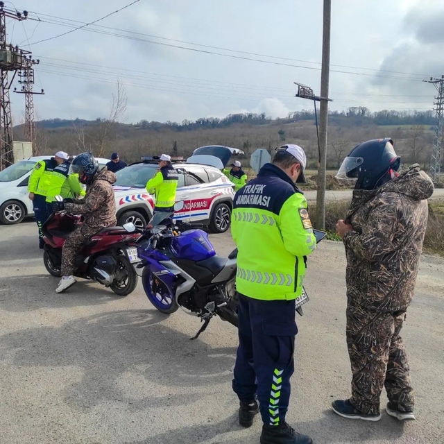 Sinop'ta motosiklet sürücülerine sıkı denetim