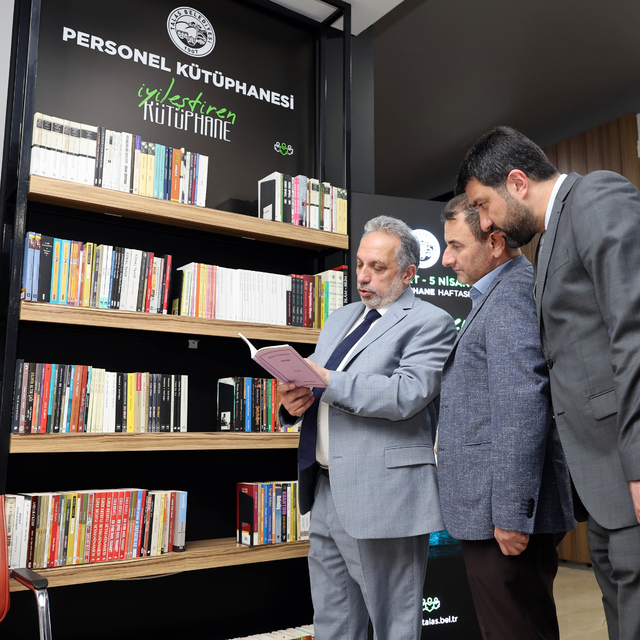 Talas Belediyesi, personeli için kütüphane kurdu