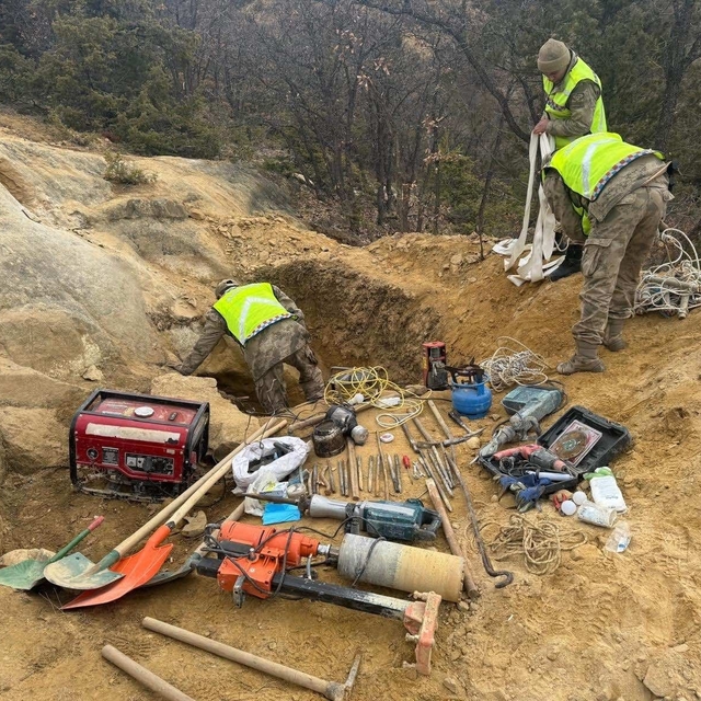 Gümüşhane'de definecilere suçüstü