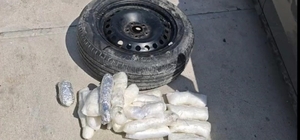 Yedek lastikten uyuşturucu çıktı