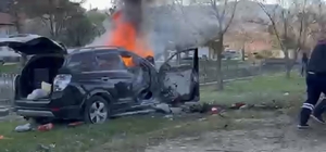 Tokat'ta ağaca çarpan cip yandı: 1 ölü, 2 yaralı