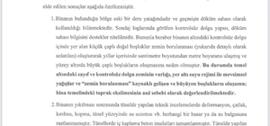 Gebze’de yıkılan binayla ilgili ikinci raporda, olayın metro ile ilgili olmadığı belirtildi