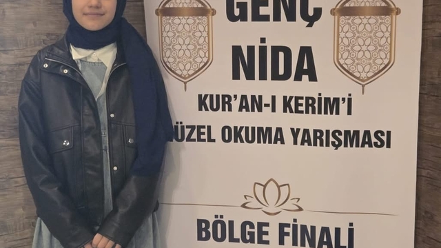 Kur'an-ı Kerim'i Güzel Okuma Yarışmasında bölge birincisi oldu