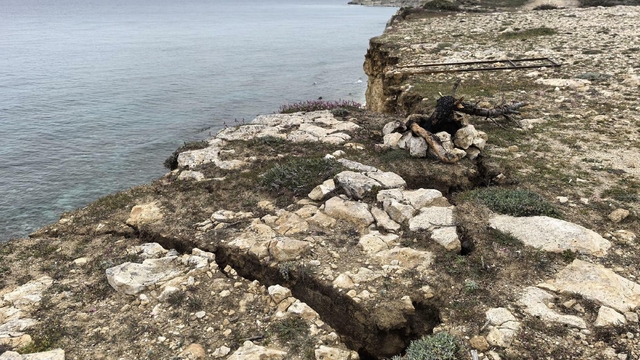 Polente Burnu'nda çökmeler meydana geldi