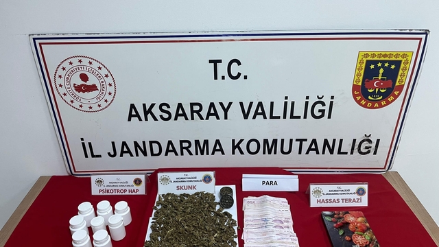 Aksaray'da uyuşturucu operasyonunda yakalanan 2 şüpheli tutuklandı