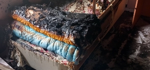 Nevşehir'de yıldırım düşen evde yangın çıktı