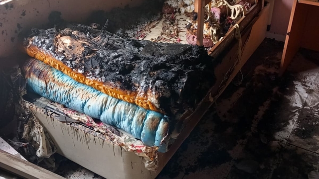 Nevşehir'de yıldırım düşen evde yangın çıktı