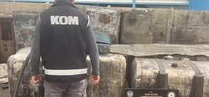 Dronla tespit edilen kaçak akaryakıt dolum deposuna operasyon; 2 gözaltı