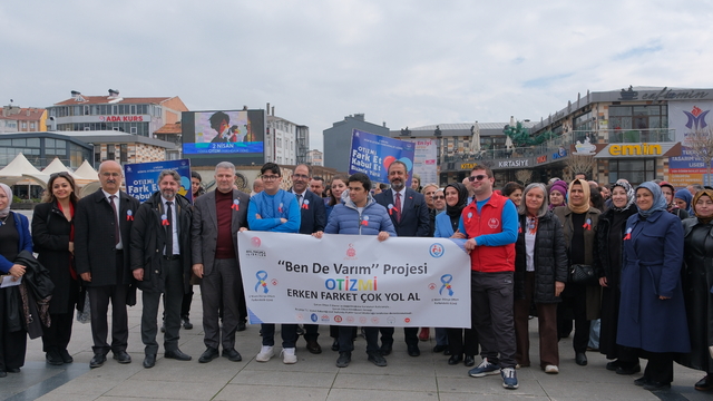 Çorum'da otizm farkındalık yürüyüşü yapıldı