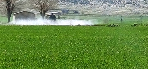 Araban'da sarı pas hastalığını önlemek amaçlı ilaçlı mücadele başlatıldı