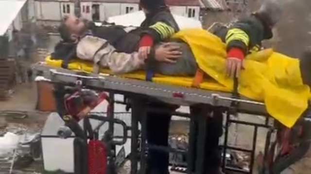 Bafra'da inşaatta iş kazası: 1 yaralı