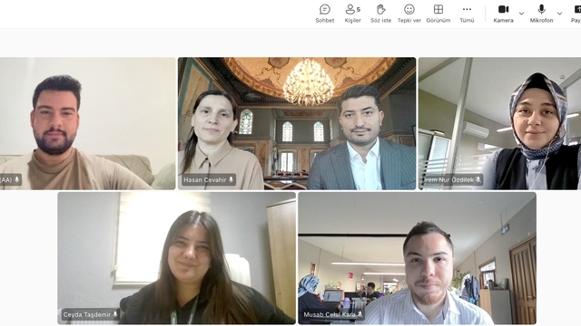 Yeşilay Samsun Şubesi ile genel merkezleri arasında çevrim içi toplantı yapıldı