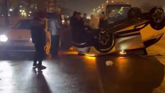 Diyarbakır'da otomobil takla attı: 1 yaralı