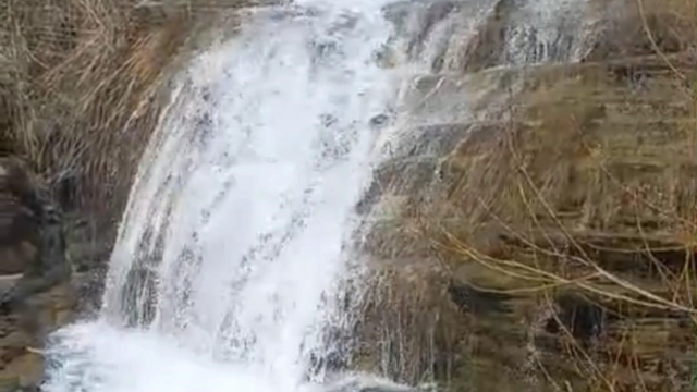 Elazığ'da yağışlar sonrası şelaleler coştu