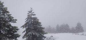 Muğla'da Nisan sürprizi Göktepe dağı beyaza büründü