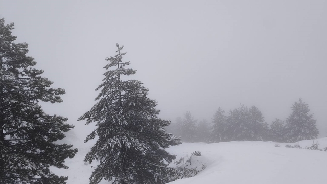 Muğla'da Nisan sürprizi Göktepe dağı beyaza büründü