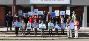 Of'ta "Harezmi Eğitim Modeli"ni örnek alan öğrenciler çevre temizliği çalışmalarını sürdürdü