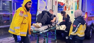 Motosiklet ile otomobil çarpıştı: 1 yaralı