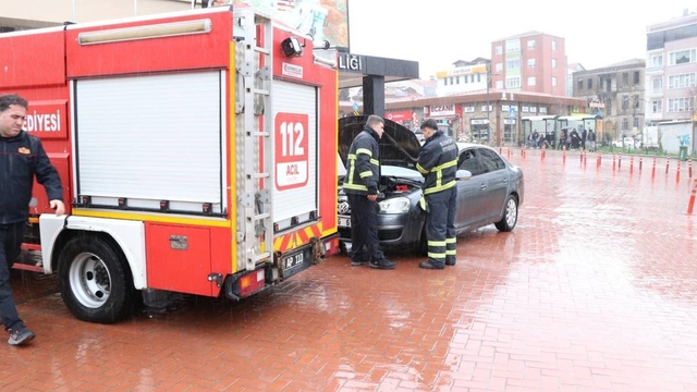 Sinop'ta araç yangını