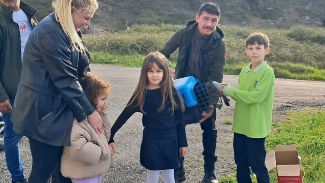 Sinop'ta minik öğrenciden yaralı güvercine şefkat eli