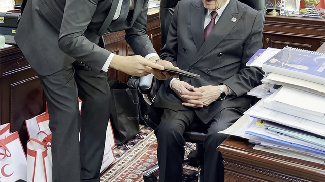 Samsun çalışma raporu MHP Lideri Bahçeli'ye sunuldu