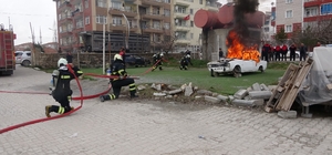 Sorgun itfaiyesi yangın tatbikatında tam not aldı
