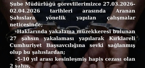 Kırklareli'nde aranan 8 kişi yakalandı