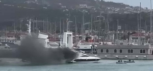 İzmir'de motoryat yangını