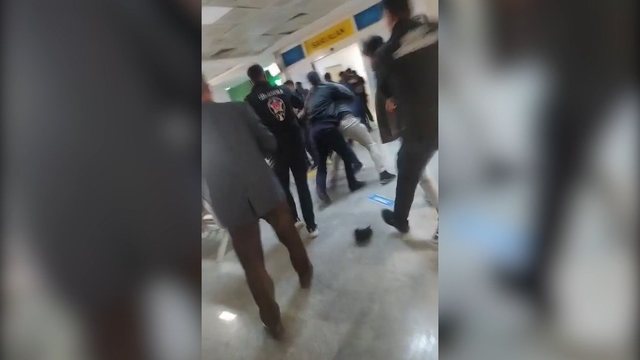 Şanlıurfa'da hastanedeki kavga kamerada