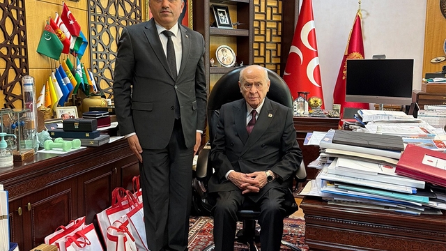 Samsun İl Başkanı Mucur, MHP Genel Başkanı Bahçeli'yi ziyaret etti
