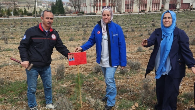 Kütahya'da şehit itfaiye eri anısına fidan dikildi