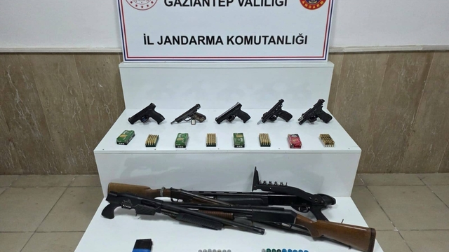 Gaziantep'te silah kaçakçılığı operasyonunda 19 şüpheli yakalandı