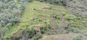 Aydın’da sağanak yağışlar sonrası dağlarda heyelan oluştu