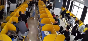 Van'daki depremde, dershanede öğrencilerin yaşadığı panik kamerada