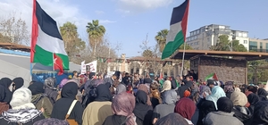 Şanlıurfalı kadınlardan İsrail'in idam yasasına tepki Şanlıurfalı kadınlardan Gazze halkına destek