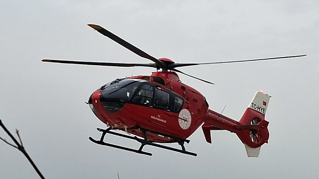 Beypazarı'da kalp krizi geçiren hasta hava ambulansıyla nakledildi