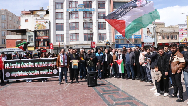 Mescid-i Aksa'nın kapalı tutulması ve İsrail'in çıkardığı idam yasası Kilis'te protesto edildi